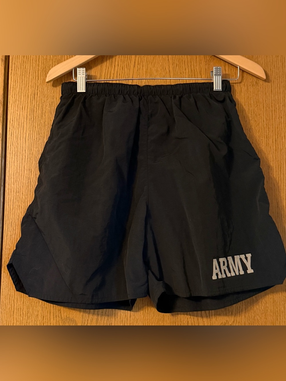 Rothco Black Men's Athletic Shorts with ARMY Graphic